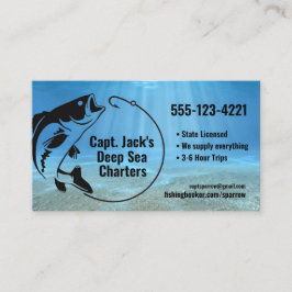 Fisherman Charter Company Business Card Visitenkarte