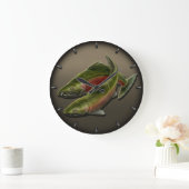 Fisherman Clock Coho Lmon Fish Wall Uhren Geschenk (Zuhause)