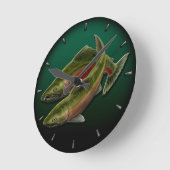 Fisherman Clock Coho Lmon Fish Wall Uhren Geschenk (Winkel)