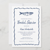 Fisherman Core Sardine Coastal Brautparty Einladung (Vorderseite)