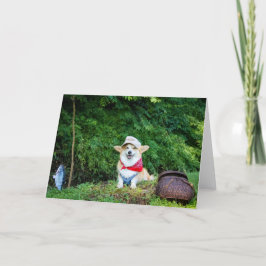 Fisherman Corgi Blankogrüße Karte