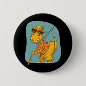 Fisherman Dinosaur Button (Vorderseite)