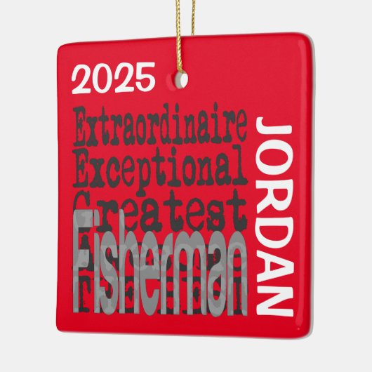 Fisherman Extraordinaire CUSTOM Keramikornament (Links)