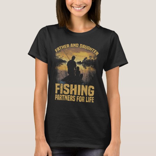 Fisherman Father and Daughter Fishing Partners For T-Shirt (Vorderseite)
