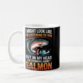 Fisherman Fish Angler Thinking About Salmon Fishin Kaffeetasse (Links)