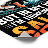 Fisherman Fish Angler Thinking About Salmon Fishin Poster (Ecke)