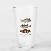 Fisherman Fish Hat Fun Birthday Glas (Vorderseite)
