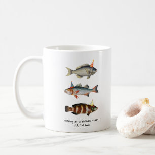 Fisherman Fish Hat Fun Birthday Kaffeetasse
