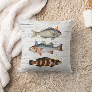 Fisherman Fish Hat Fun Kissen