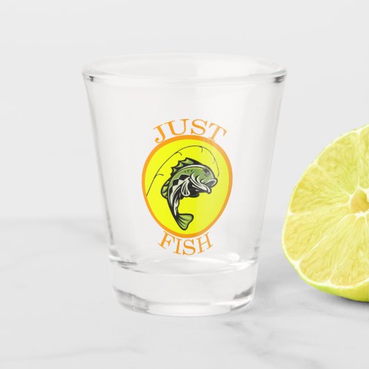 Fisherman Fish Shot Glass Schnapsglas (Vorderseite)