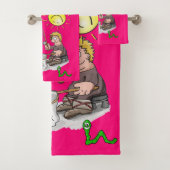 Fisherman Fish Sun Badezimmer Handtuchhandtuch Set (Insitu)