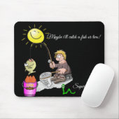 Fisherman Fish Sun Super Vater Mouse Pad! Mousepad (Mit Mouse)