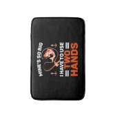 Fisherman Fishing Fisherman Fish Catcher Fish Badematte (Vorderseite Vertikal)