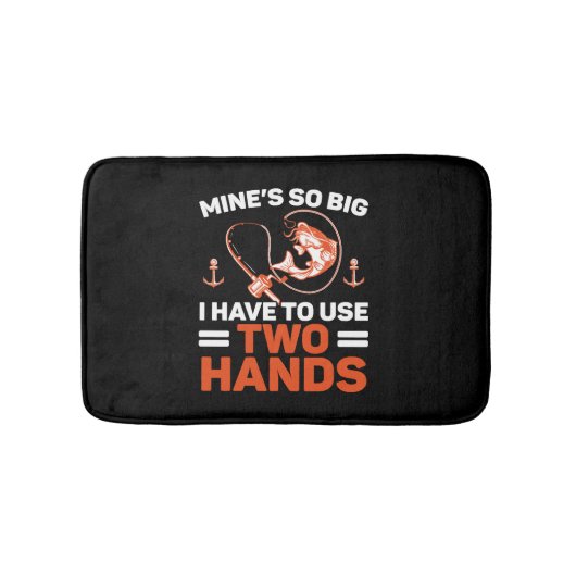 Fisherman Fishing Fisherman Fish Catcher Fish Badematte (Vorderseite)