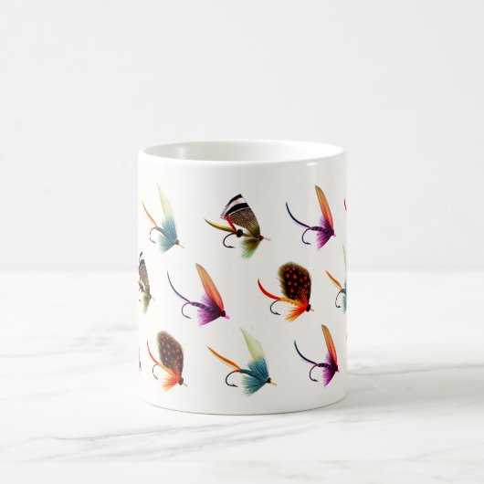 Fisherman Fly Fishing Flies  Kaffeetasse (Mittel)