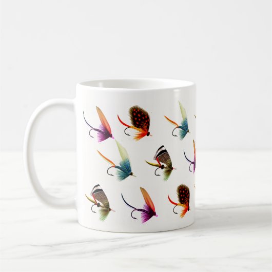 Fisherman Fly Fishing Flies  Kaffeetasse (Links)