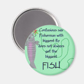 Fisherman Fly Joke Magnet (Vorderseite/Rückseite)