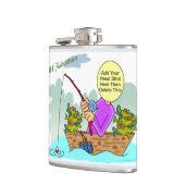 Fisherman Funny Cartoon Flachmann (Links)