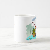 Fisherman Funny Cartoon Kaffeetasse (Mittel)