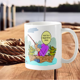 Fisherman Funny Cartoon Kaffeetasse