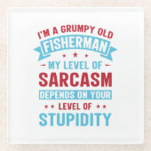 Fisherman Funny Sarcasm Novelty Spaß Gift Glasuntersetzer (Vorderseite)