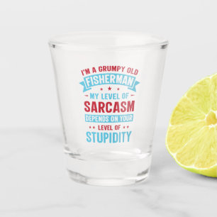 Fisherman Funny Sarcasm Novelty Spaß Gift Schnapsglas