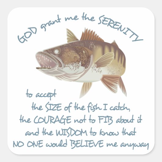 Fisherman-Gebet Quadratischer Aufkleber (Vorderseite)