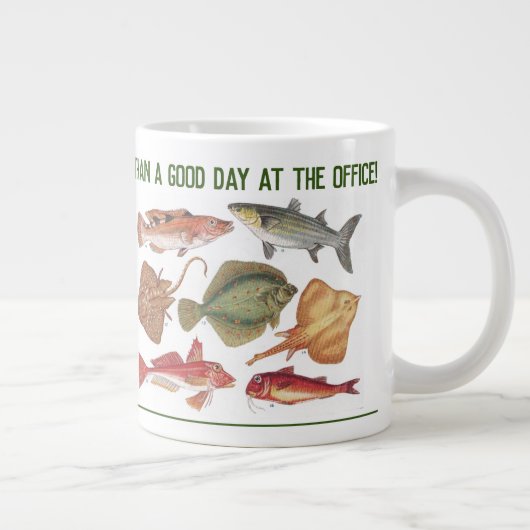 Fisherman Gift. Angeln oder Angeln Jumbo-Tasse (Rechts)