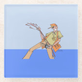 Fisherman glass-Untersetzer Glasuntersetzer (Vorderseite)