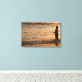 Fisherman in Bali, Indonesia - Canvas Art Print Leinwanddruck (Insitu (Holzboden))