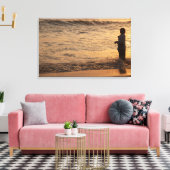 Fisherman in Bali, Indonesia - Canvas Art Print Leinwanddruck (Insitu (Wohnzimmer))