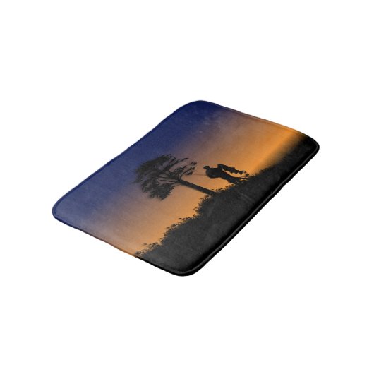 Fisherman in Dusk Badematte (Schrägansicht)