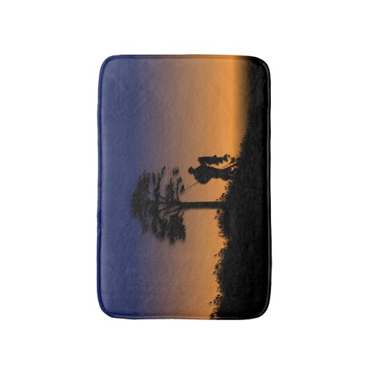 Fisherman in Dusk Badematte (Vorderseite Vertikal)