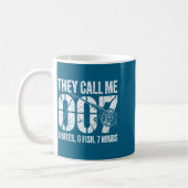 Fisherman Joke Dad They Call Me 007 Funny Fishing Kaffeetasse (Links)