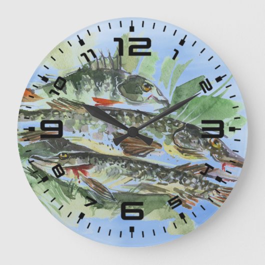 Fisherman Man Höhle Hütte Acrylwand Uhr (Vorderseite)