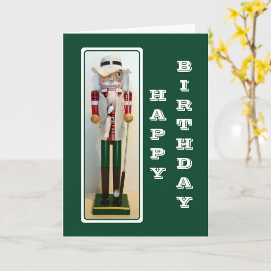 Fisherman Nutcracker Happy Birthday Karte (Gelbe Blume)