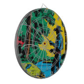 Fisherman on Riverbank Dartboard Dartscheibe (Vorderseite Links)
