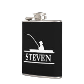 Fisherman Personalisiert Vinyl Wrapped Flask Flachmann (Links)