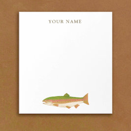 Fisherman Rainbow Trout Stationery Notizblock