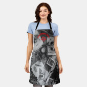 Fisherman’s Deck Black and White Apron Schürze (Getragen)