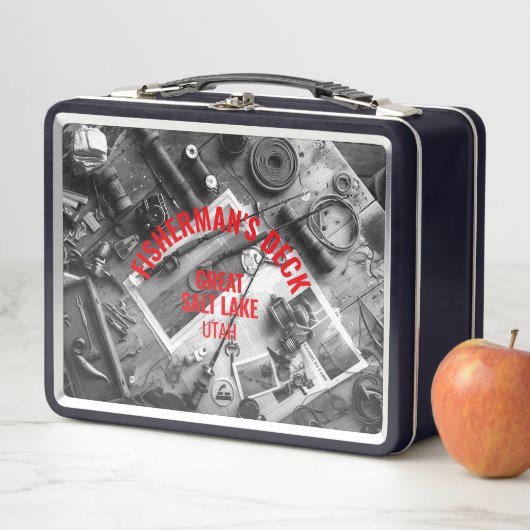 Fisherman’s Deck Black and White Metal Lunchbox (Beispiel)