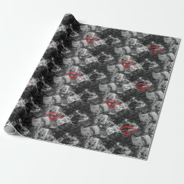 Fisherman’s Deck Black and White Wrapping Paper Geschenkpapier