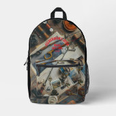 Fisherman’s Deck Custom Printed Backpack Bedruckter Rucksack (Vorderseite)