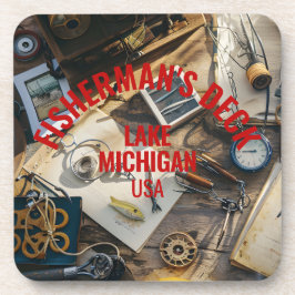 Fisherman’s Deck Hard plastic coaster Getränkeuntersetzer