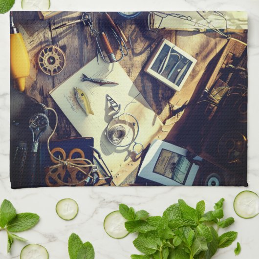 Fisherman’s Deck  Kitchen Towel Geschirrtuch (Gefaltet)