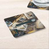 Fisherman’s Deck Paper Coasters Rechteckiger Pappuntersetzer (angewinkelt)
