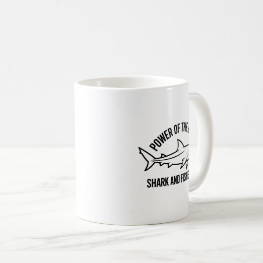 Fisherman & Shark Kaffeetasse (VorderseiteRechts)