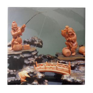 Fisherman Small (4,25" x 4,25") Keramik Foto Tile Fliese