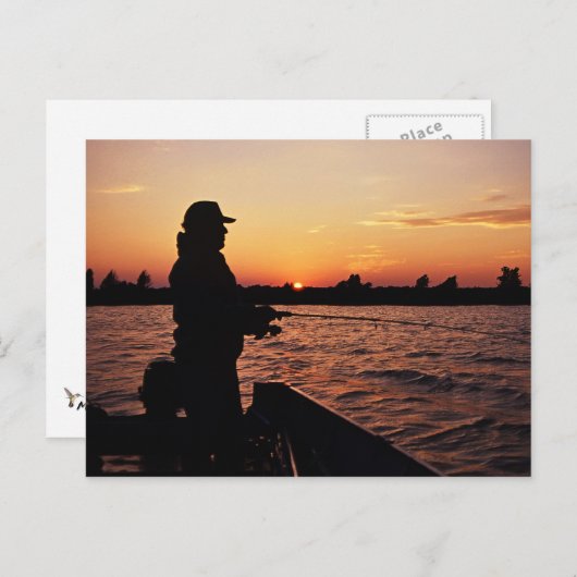 Fisherman Sunset Postkarte (Vorne/Hinten)
