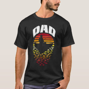 Fisherman Vater Fischerboot Vintag Retro Sunset T-Shirt